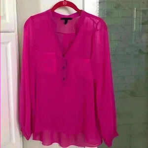 Sheer pink blouse